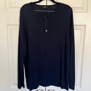 Theory Navy Long Sleeve Shirt